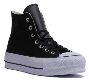 Converse 561675C CT All Star Hi Plateforme Entraîneur En Noir Blanc Pour Femmes Chaussures Converse