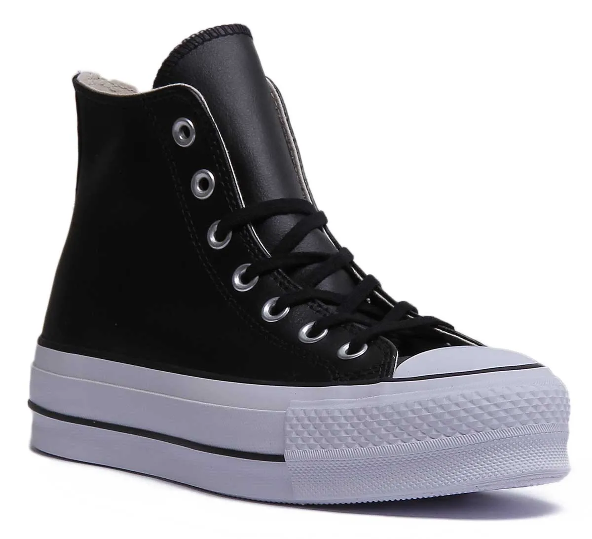 Converse 561675C CT All Star Hi Plateforme Entraîneur En Noir Blanc Pour Femmes Chaussures Converse