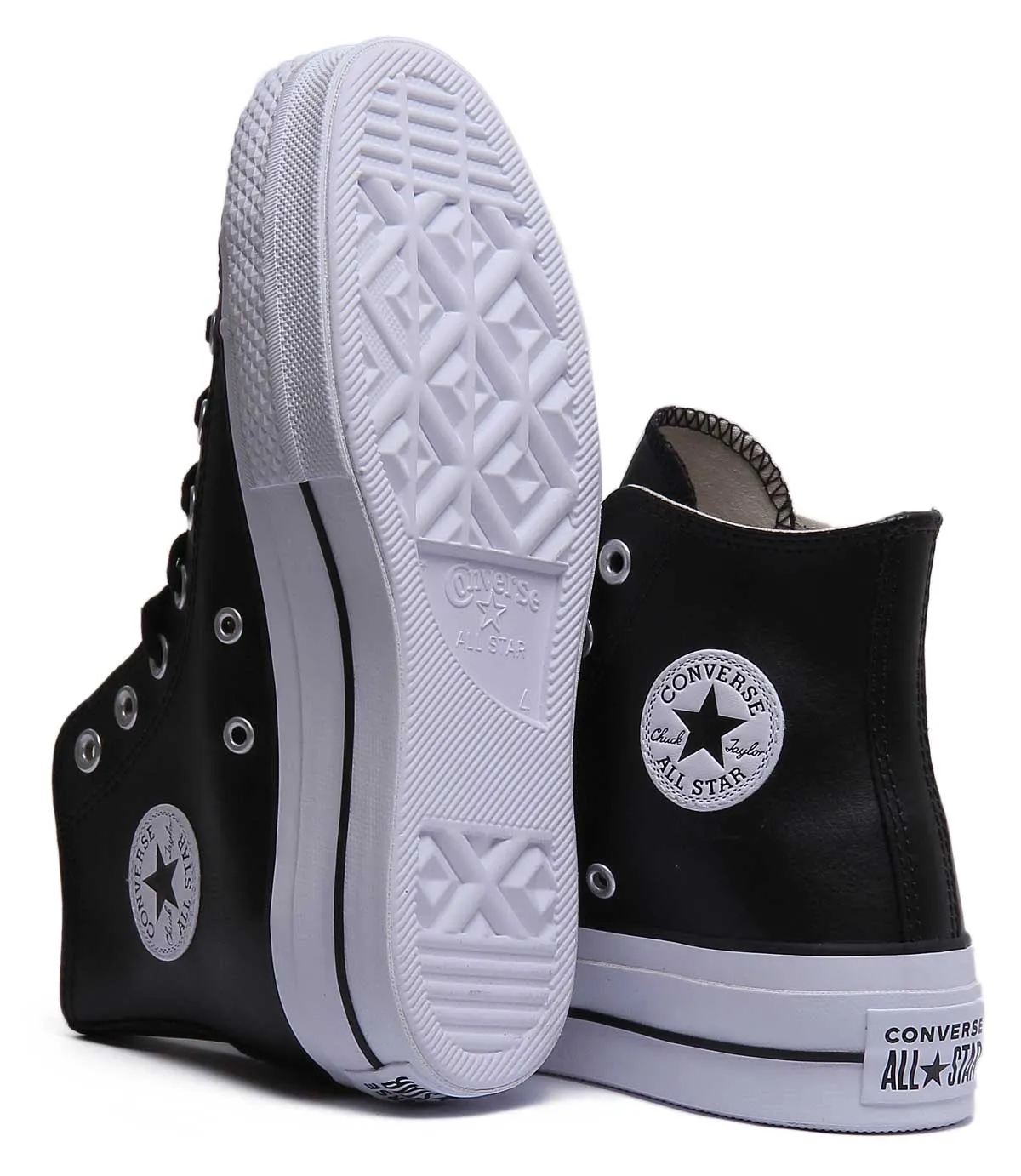 Converse 561675C CT All Star Hi Plateforme Entraîneur En Noir Blanc Pour Femmes Chaussures Converse
