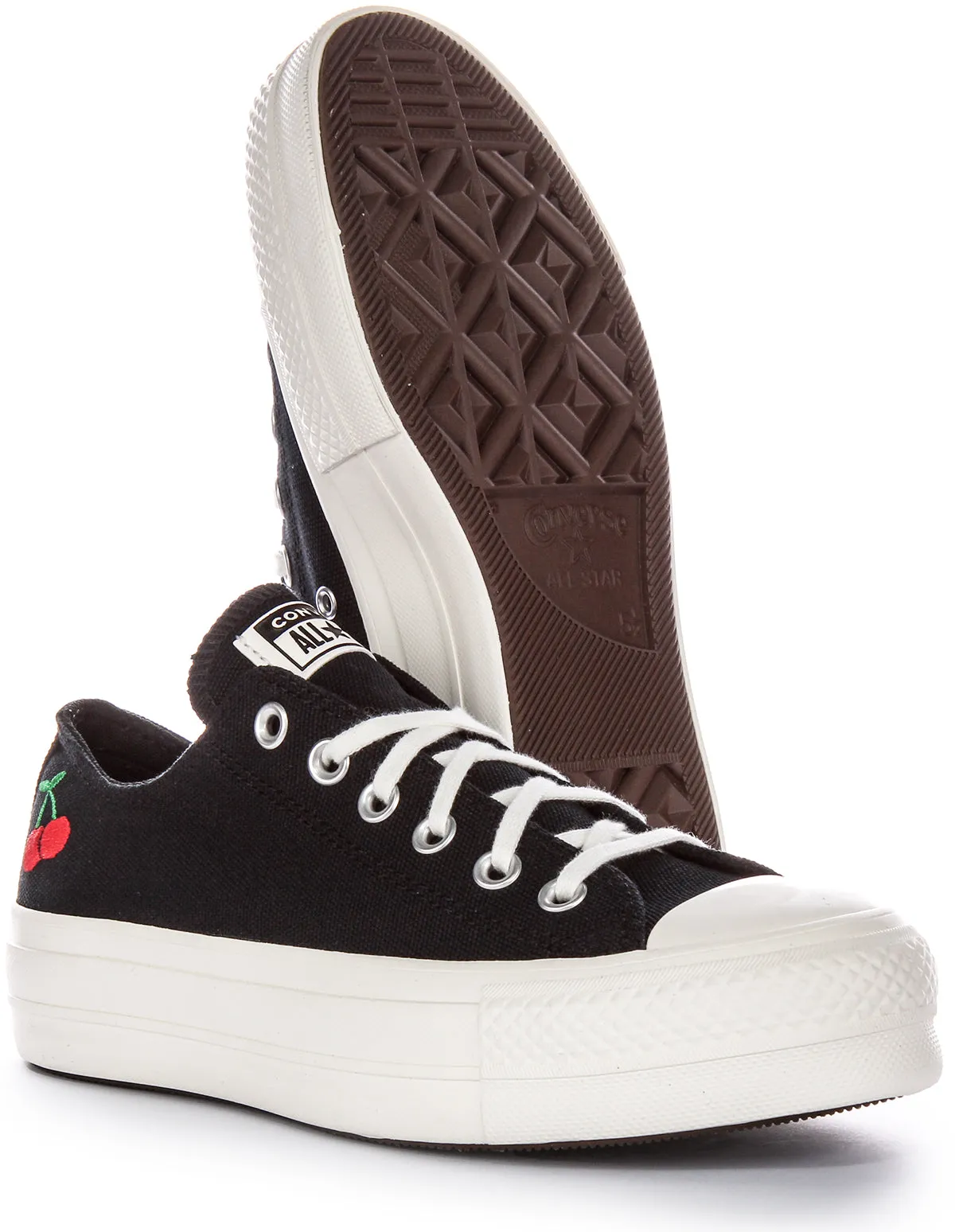 Converse All Star Lift Plateforme A08862C en Chaussures Noires Cerises Converse