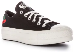 Converse All Star Lift Plateforme A08862C en Chaussures Noires Cerises Converse