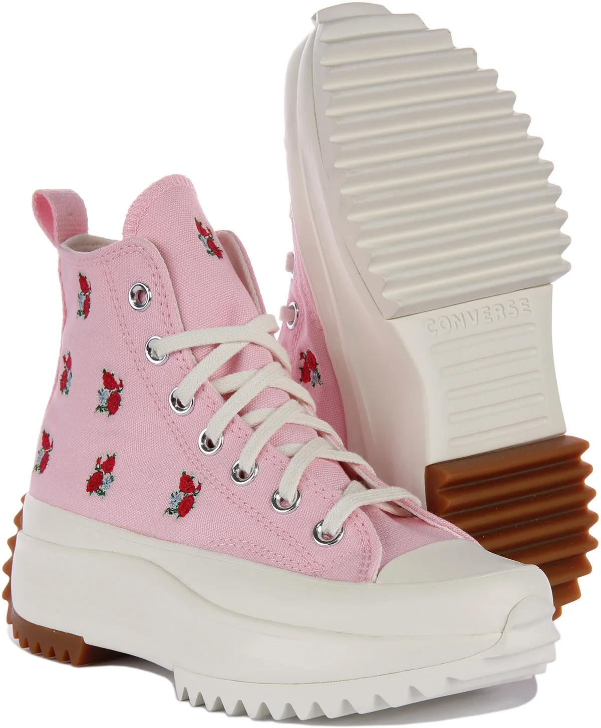 Converse Run Star Hike A05192C En Cœurs Roses dans des Chaussures Converse Roses