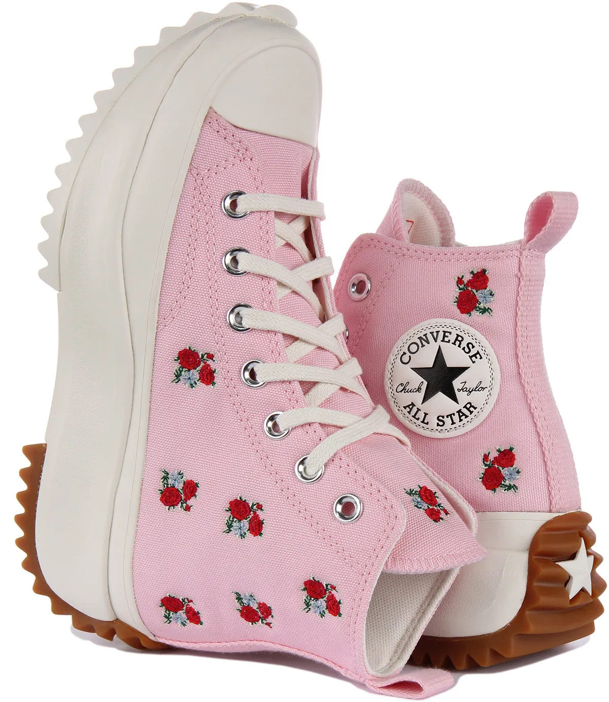Converse Run Star Hike A05192C En Cœurs Roses dans des Chaussures Converse Roses