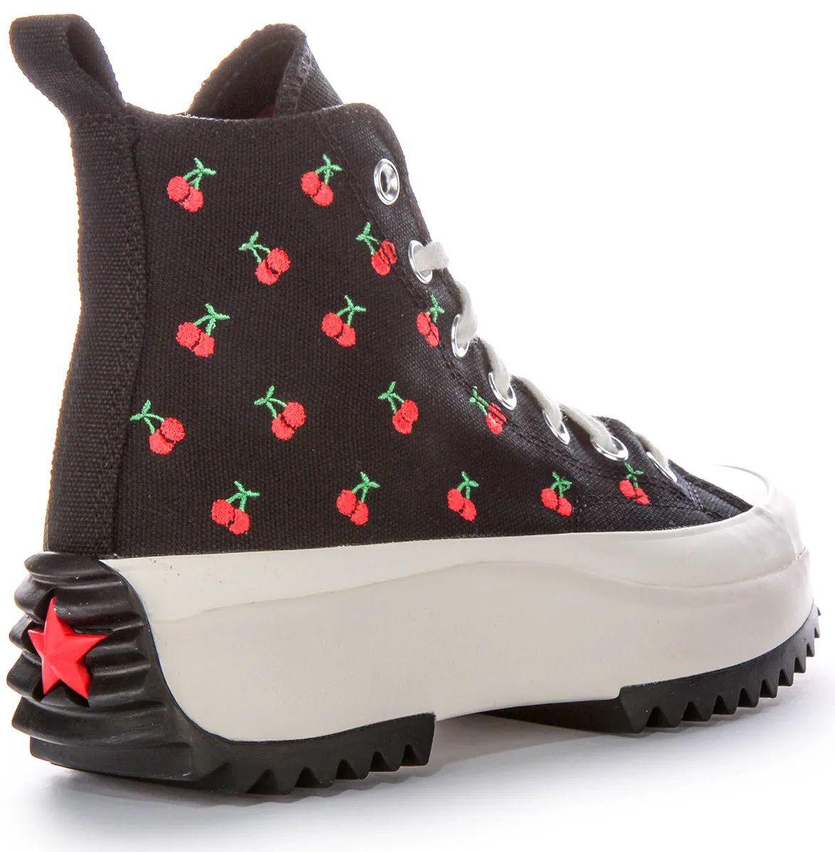 Chaussures Converse RunStar Hike A08113C en Noir Cerises Rouges