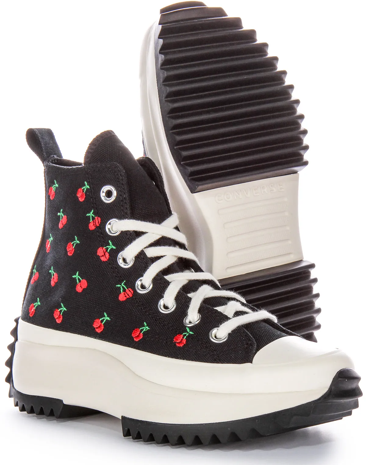 Chaussures Converse RunStar Hike A08113C en Noir Cerises Rouges