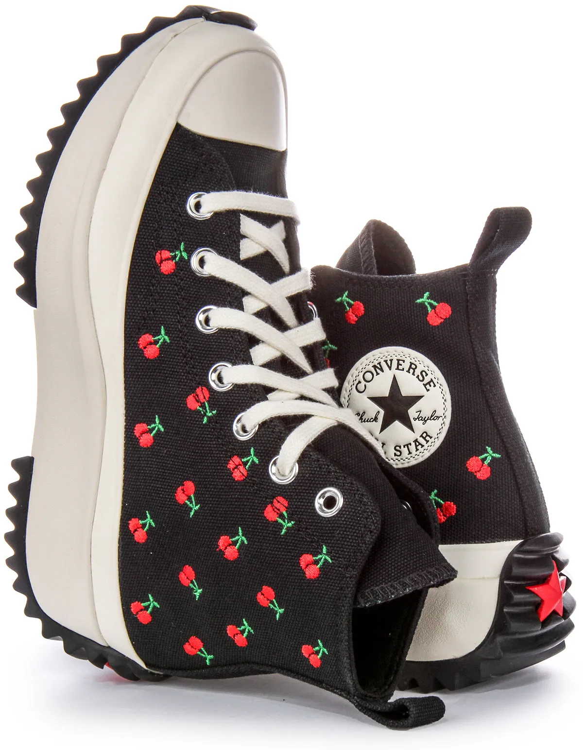 Chaussures Converse RunStar Hike A08113C en Noir Cerises Rouges