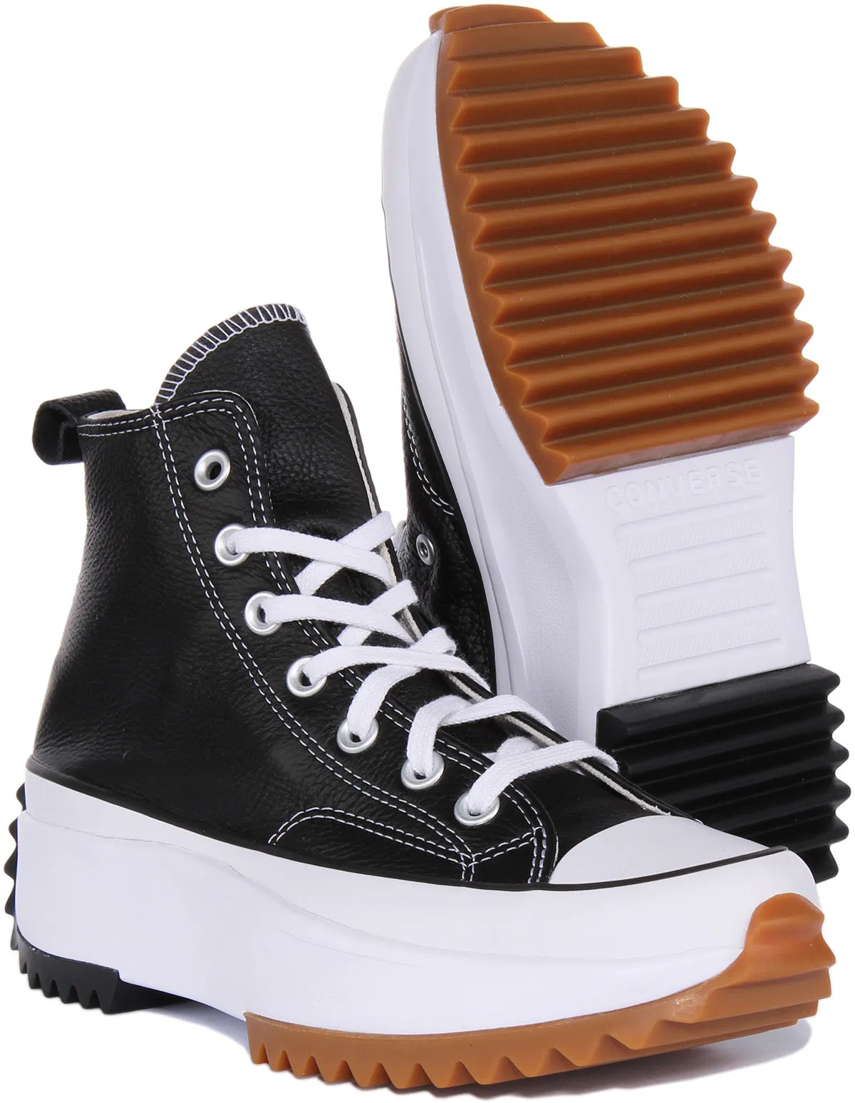 Converse Runstar Hike Plateforme Hi A04292C En Noir Blanc Chaussures Converse