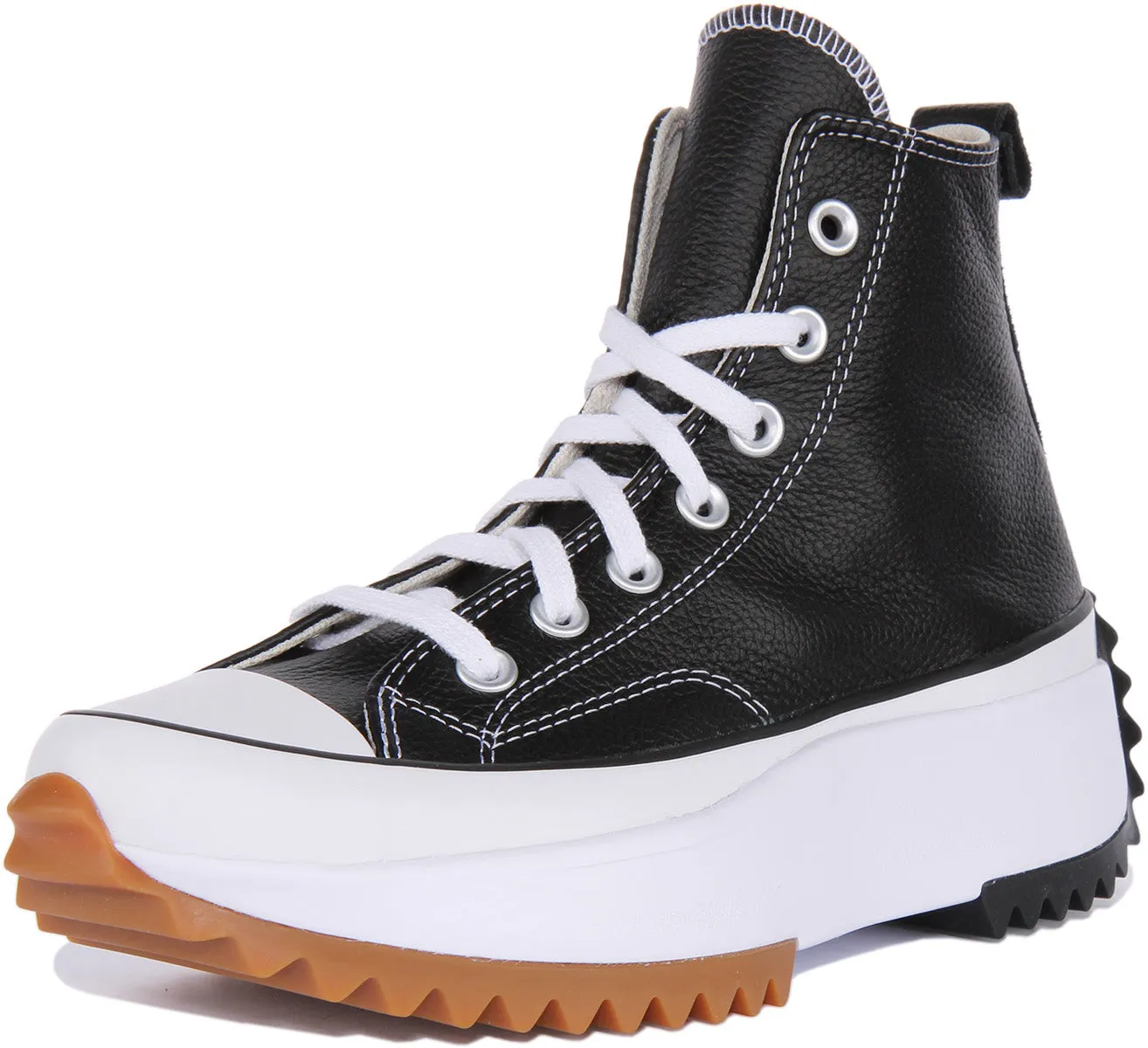 Converse Runstar Hike Plateforme Hi A04292C En Noir Blanc Chaussures Converse