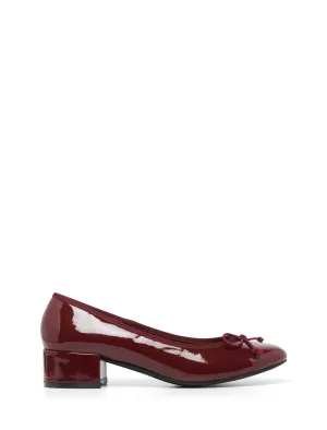 Diana Ballet Talon Cerise Verni