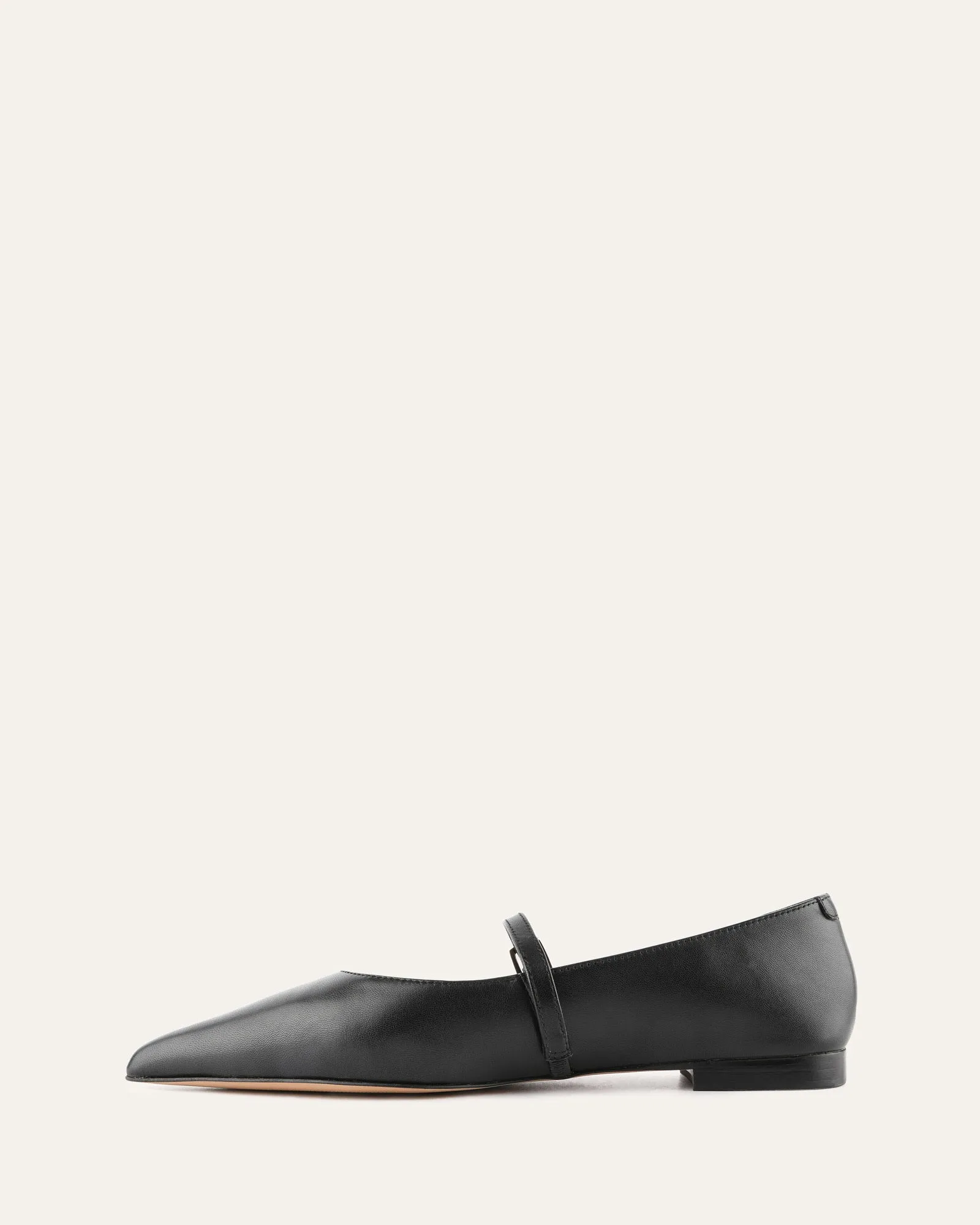 DILARIA ROBE BALLERINES CUIR NOIR