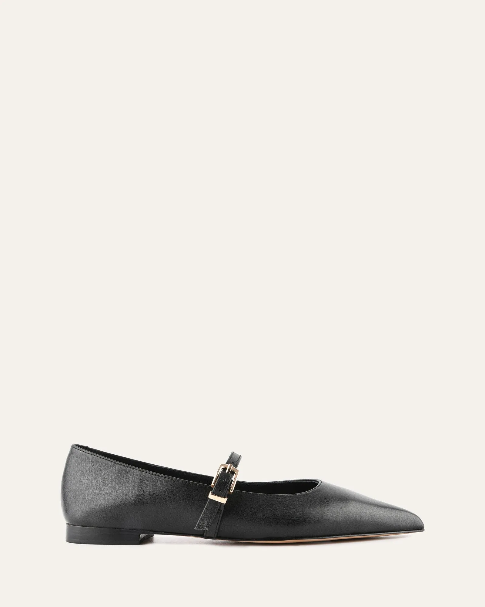 DILARIA ROBE BALLERINES CUIR NOIR
