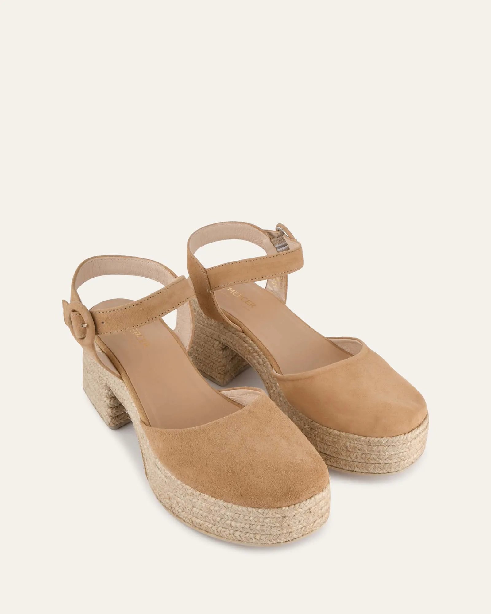 DINA ESCARPINS À TALONS HAUTS EN DAIM TAUPE CLAIR
