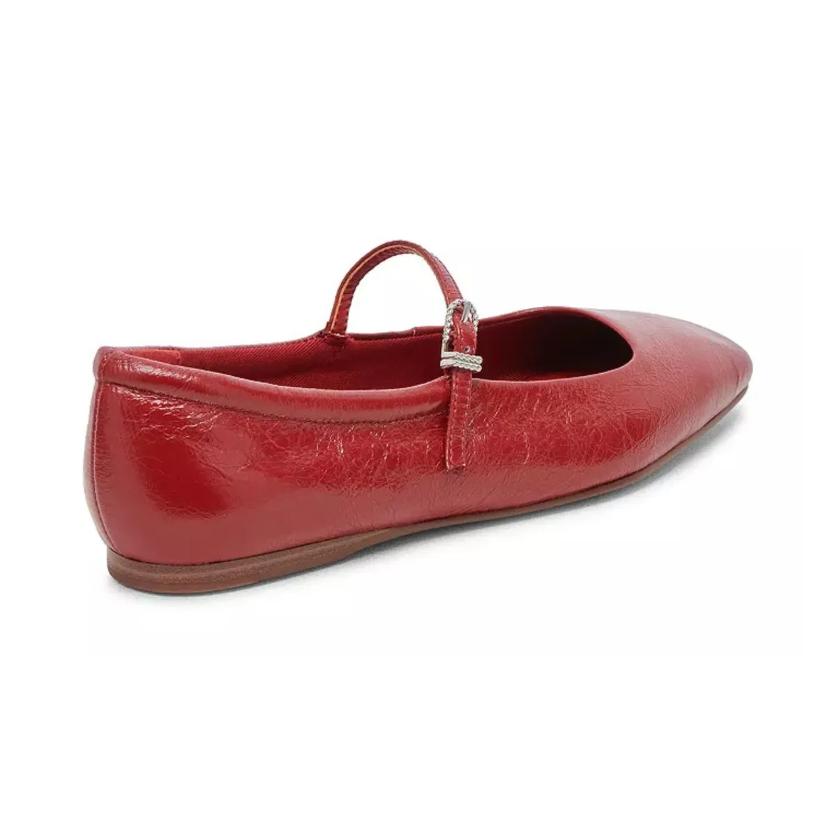 Dolce Vita Ballerines Reyes pour Femme en Cuir Verni Froissé Rouge