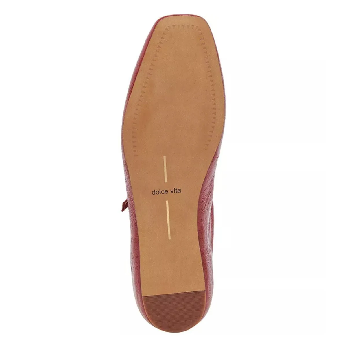 Dolce Vita Ballerines Reyes pour Femme en Cuir Verni Froissé Rouge