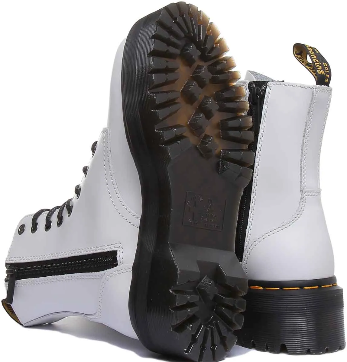 Dr Martens Jadon Lisse En Blanc Chaussures Dr Martens