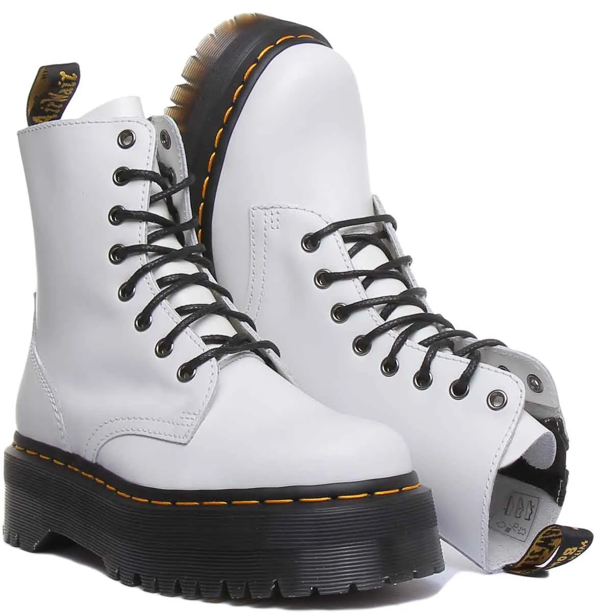 Dr Martens Jadon Lisse En Blanc Chaussures Dr Martens