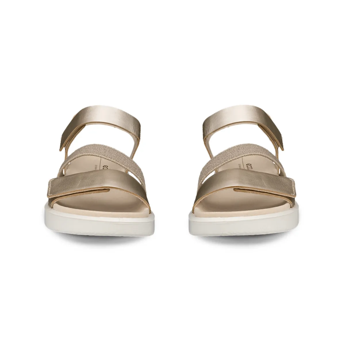 Chaussures Ecco Women's Flowt à 2 brides blanc pur/or