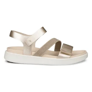 Chaussures Ecco Women's Flowt à 2 brides blanc pur/or