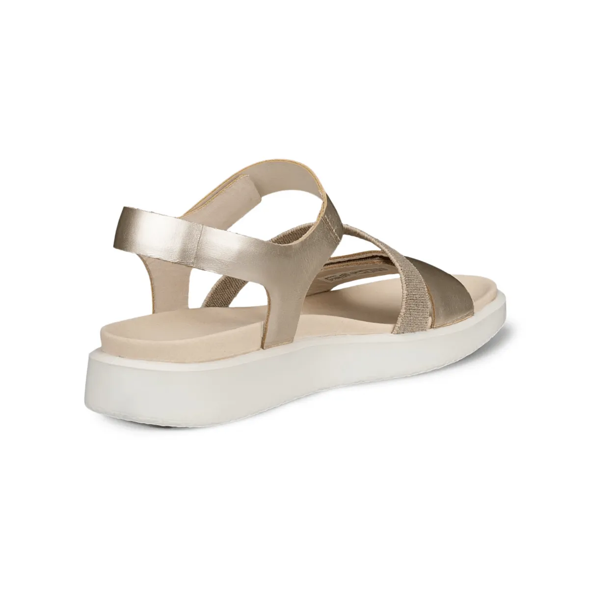 Chaussures Ecco Women's Flowt à 2 brides blanc pur/or