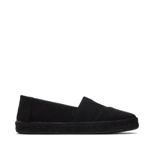 Alpargata Écologique en Corde 2.0 Noir Lin Espadrille pour Confort et Style