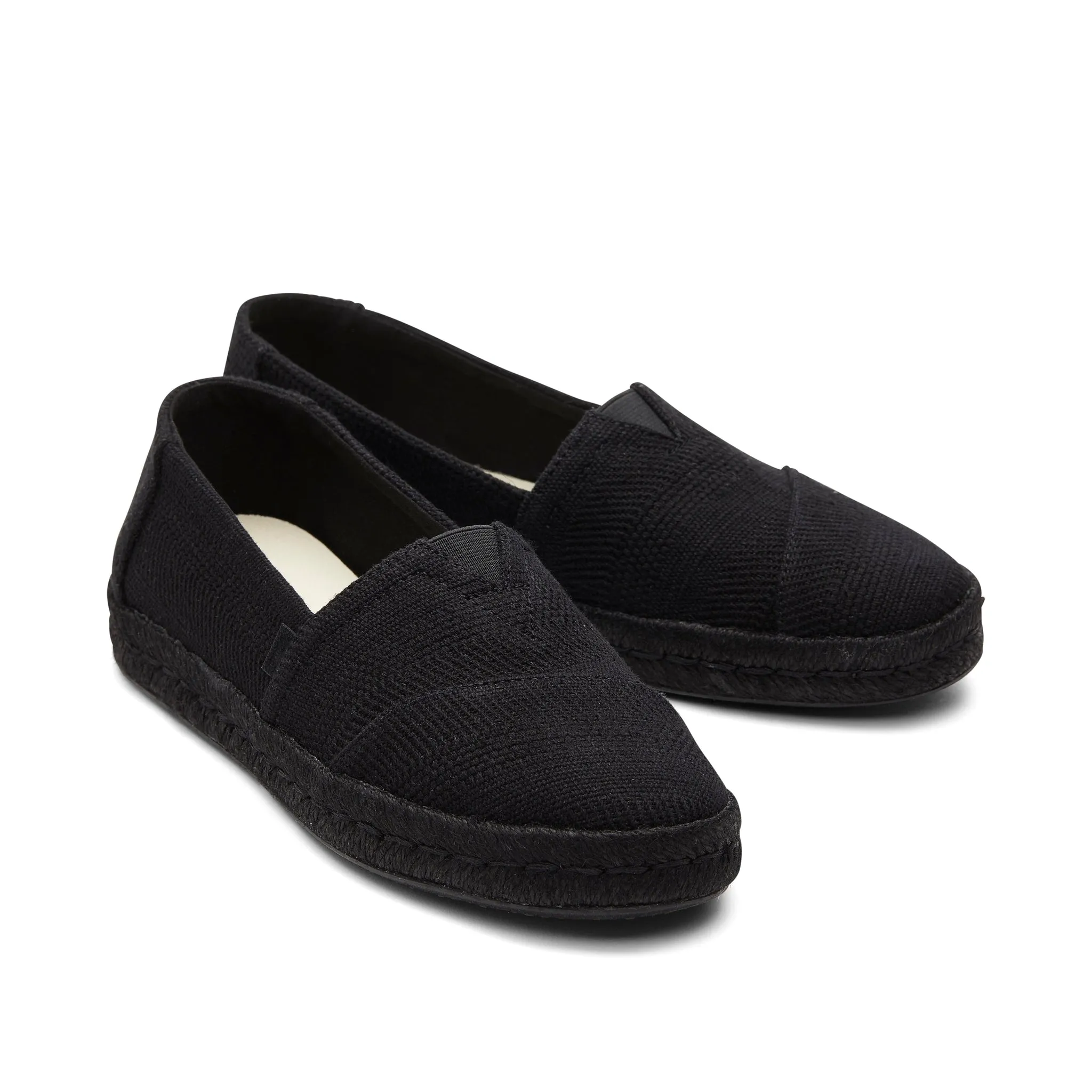 Alpargata Écologique en Corde 2.0 Noir Lin Espadrille pour Confort et Style