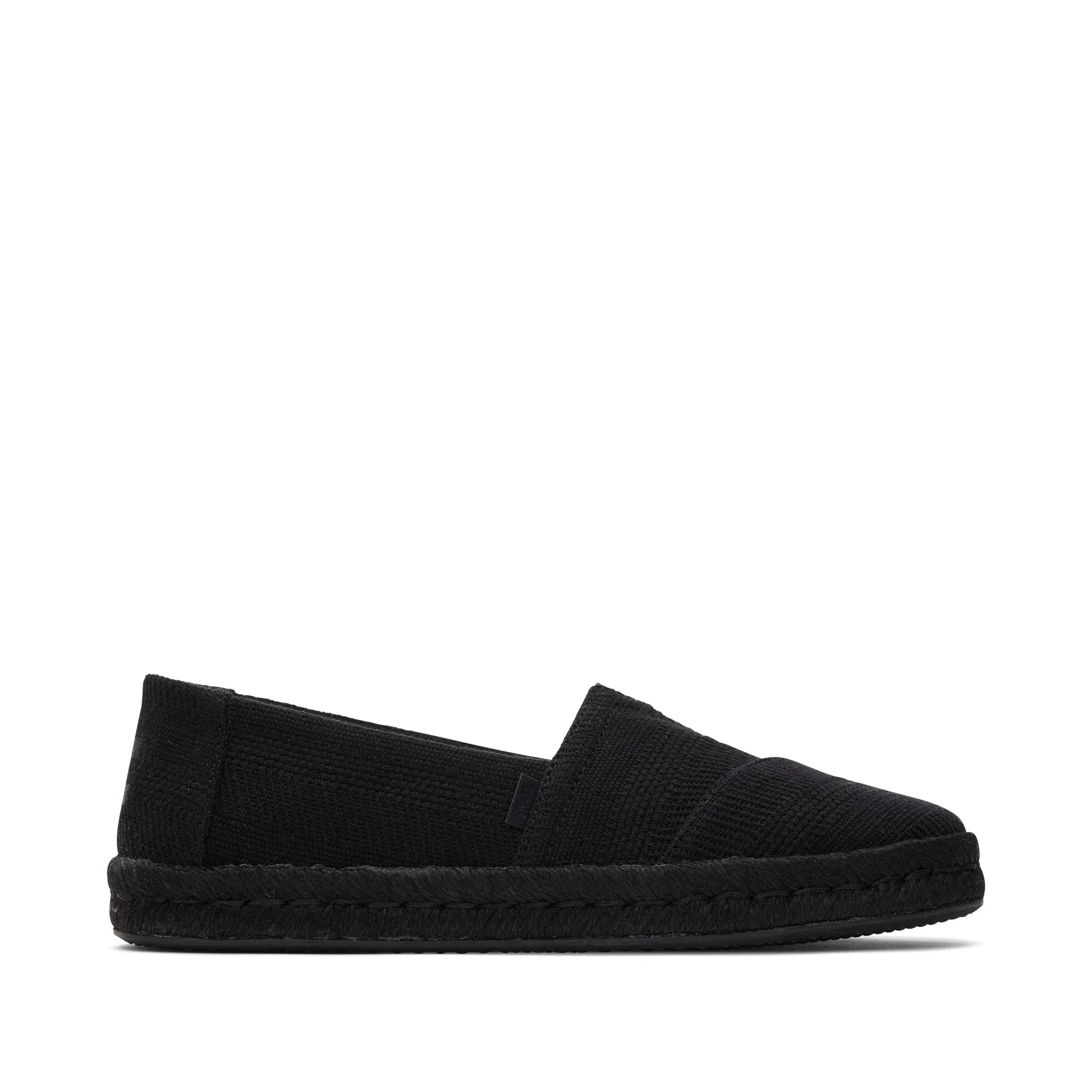 Alpargata Écologique en Corde 2.0 Noir Lin Espadrille pour Confort et Style