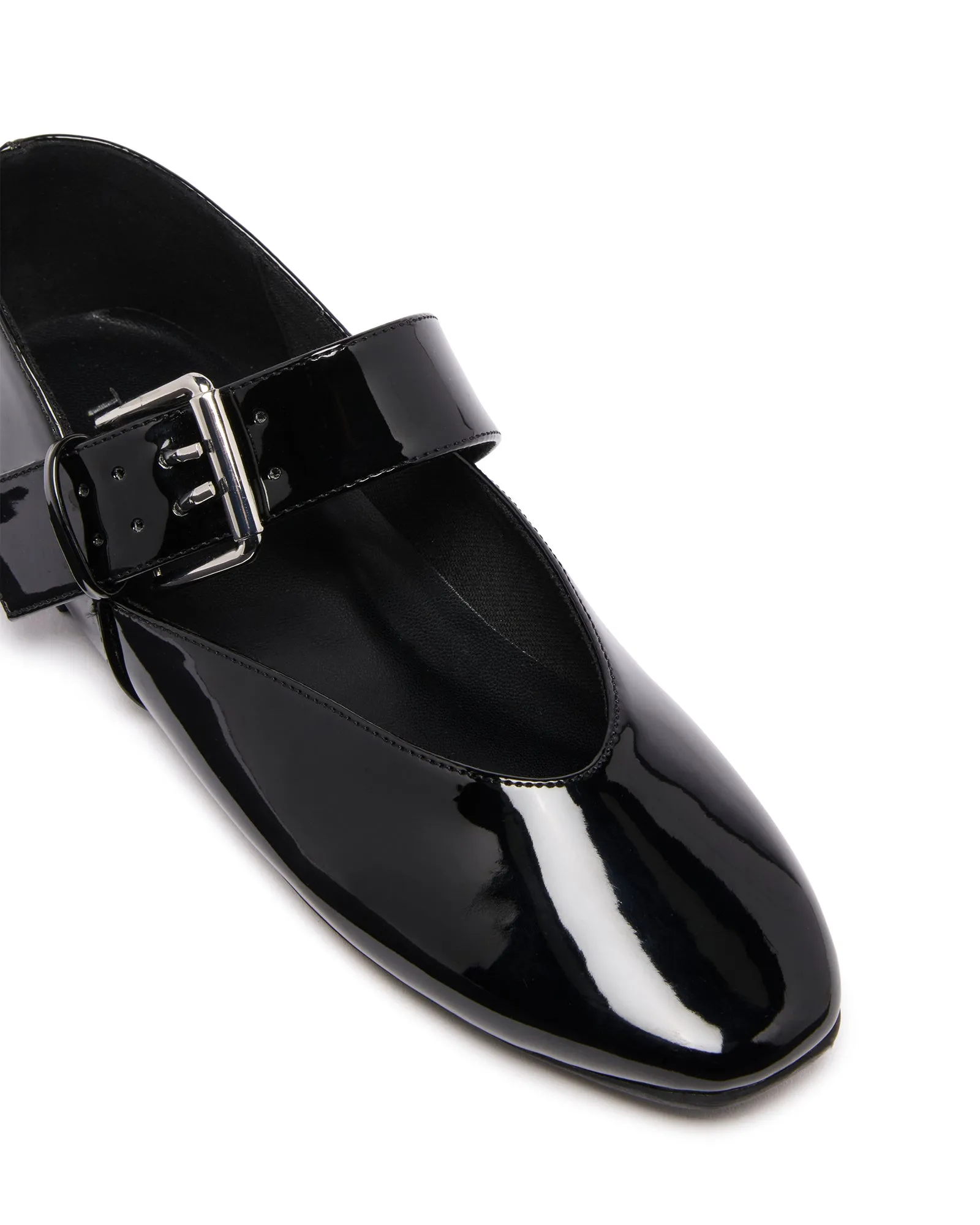 Erinn Ballerine Noir Vernis