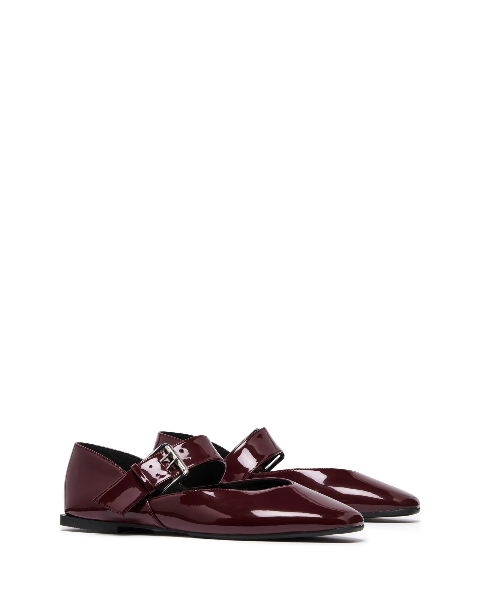 Erinn Ballerine Bordeaux Vernis