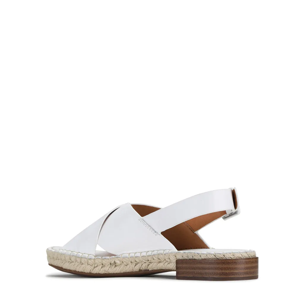 ESPEL SANDALE ESPADRILLE À LACETS EN CUIR