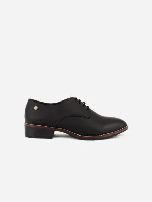 Chaussure Derby Vegan en Cuir de Cactus Esther Desserto® | Noir