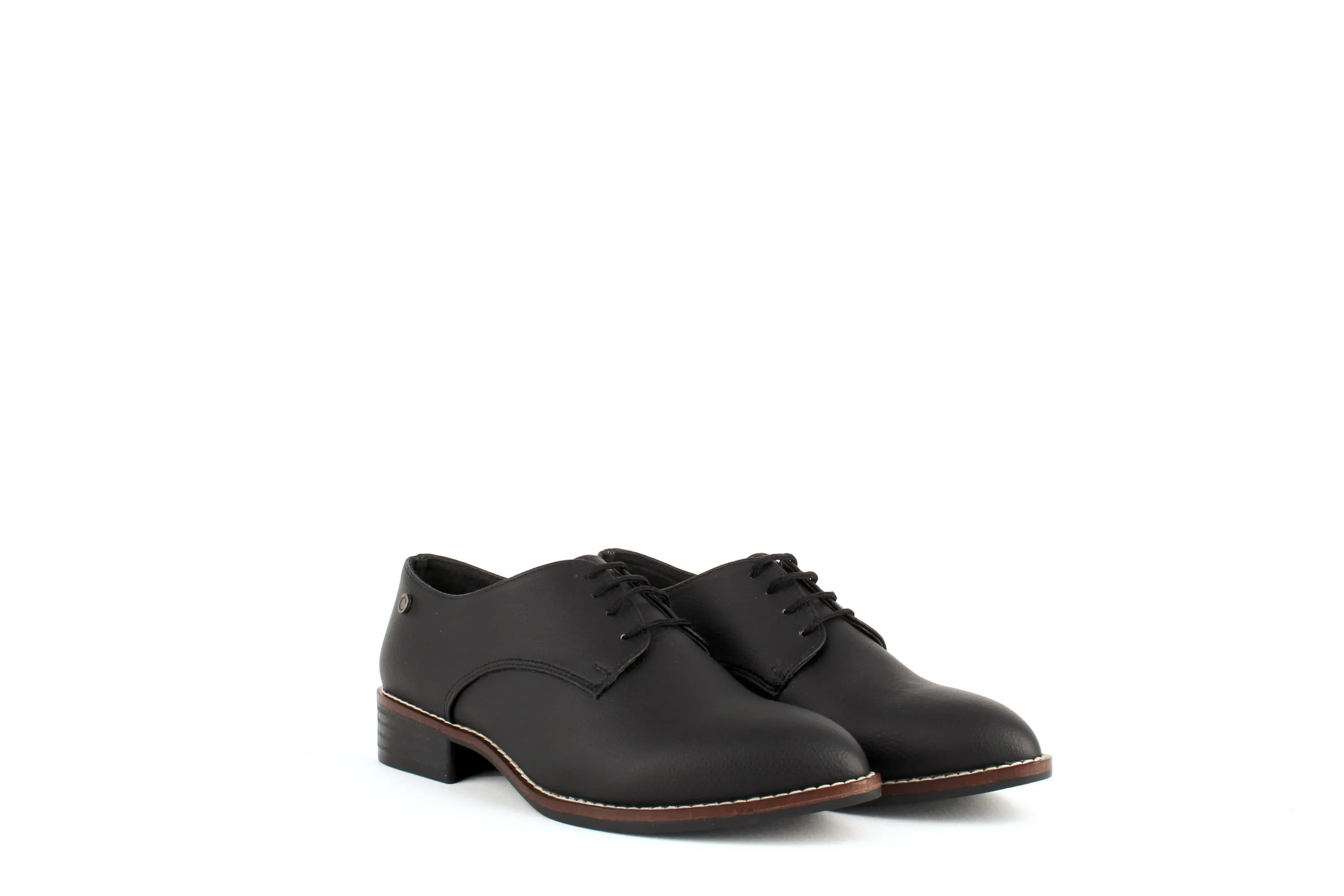 Chaussure Derby Vegan en Cuir de Cactus Esther Desserto® | Noir