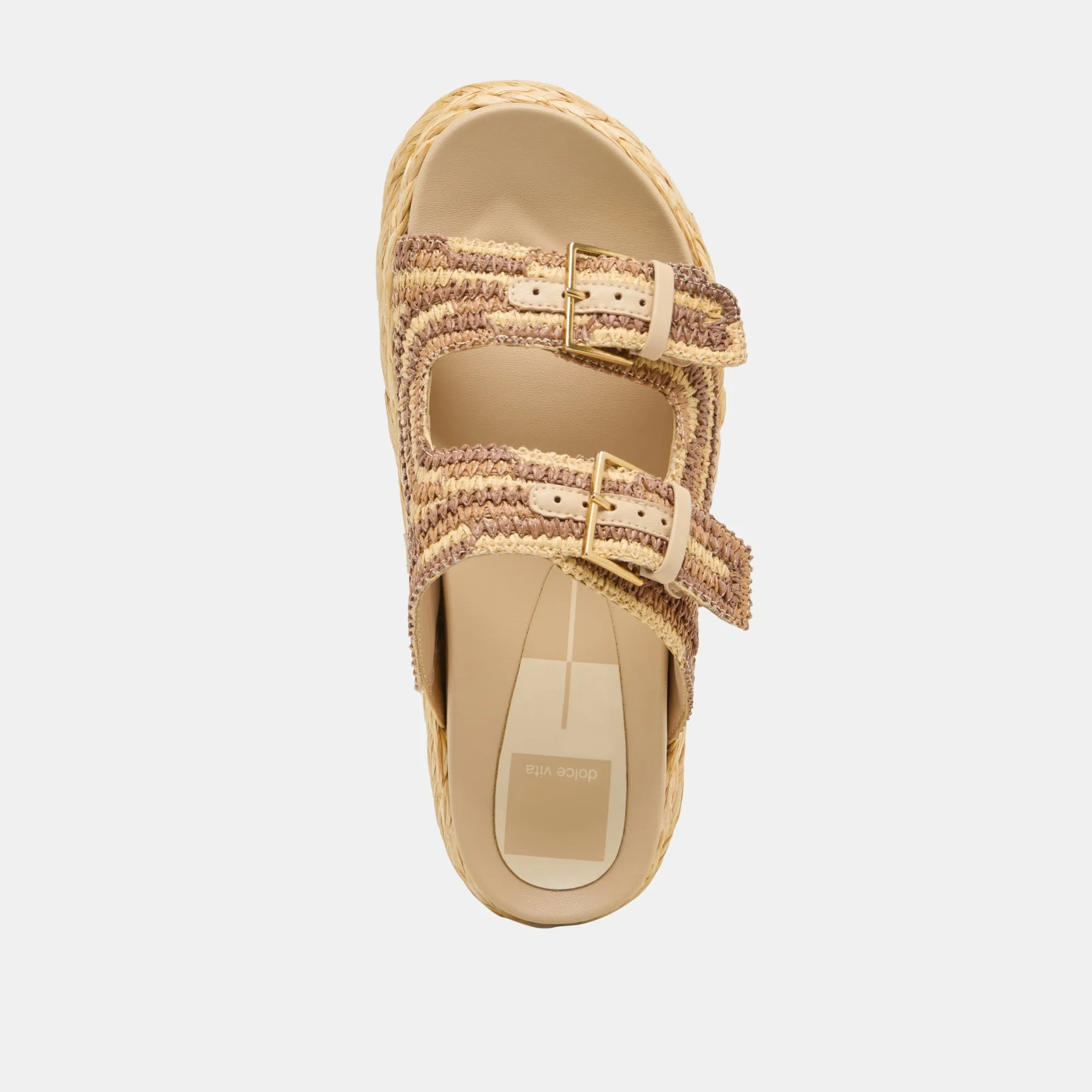 SANDALES FALYN MARRON NATUREL TISSÉ EN RAFIA