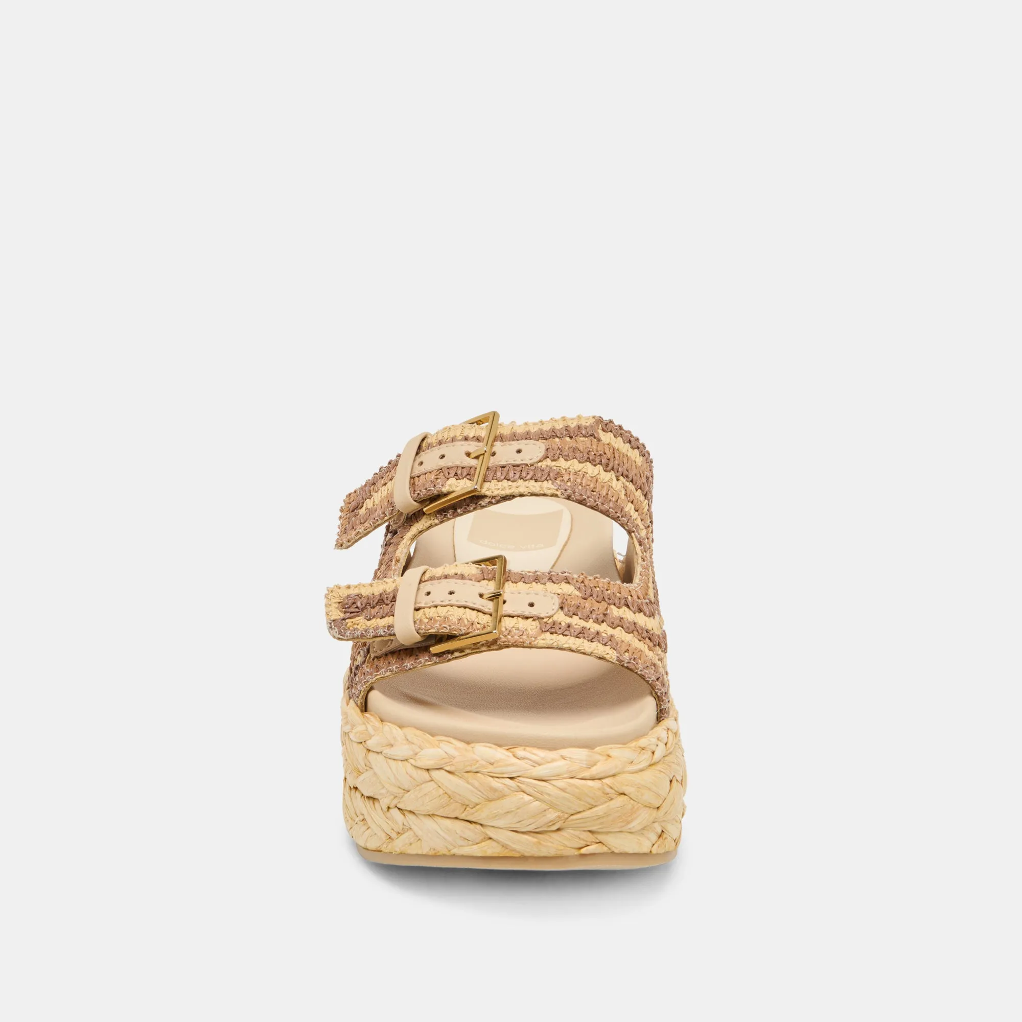 SANDALES FALYN MARRON NATUREL TISSÉ EN RAFIA