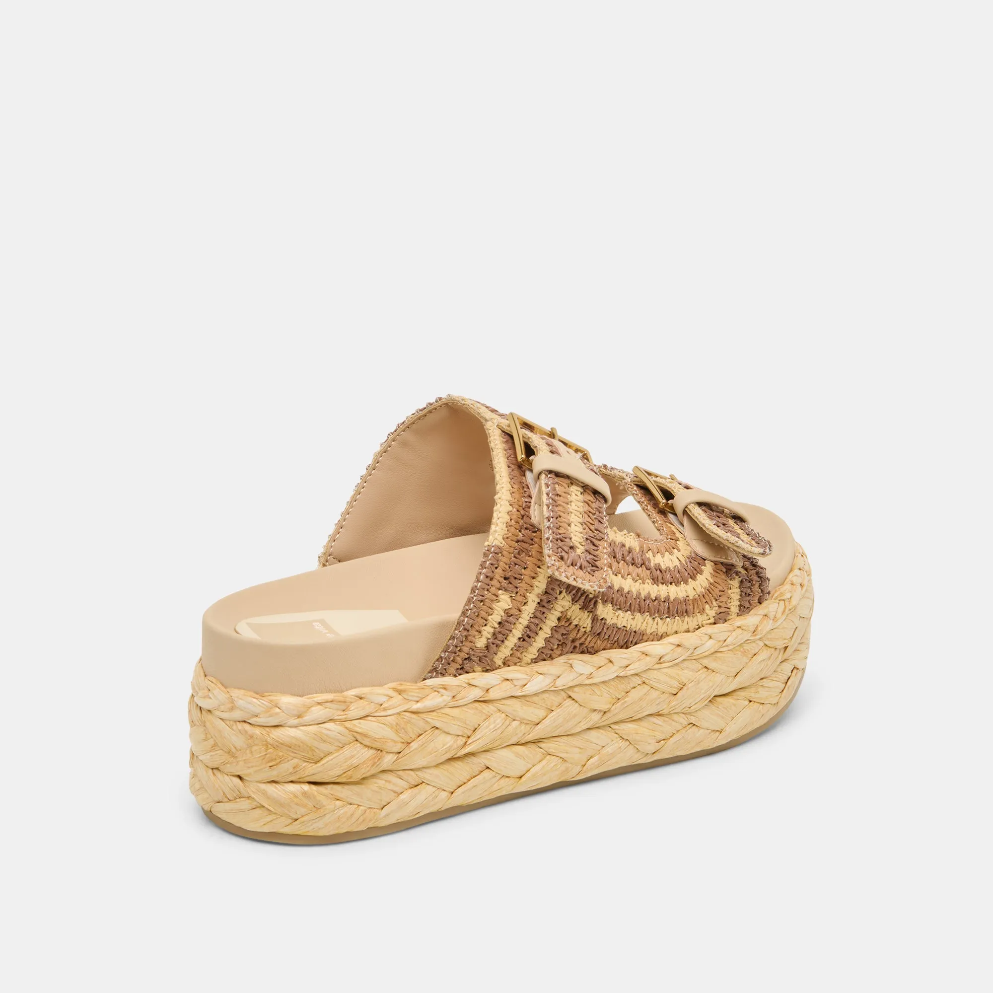 SANDALES FALYN MARRON NATUREL TISSÉ EN RAFIA