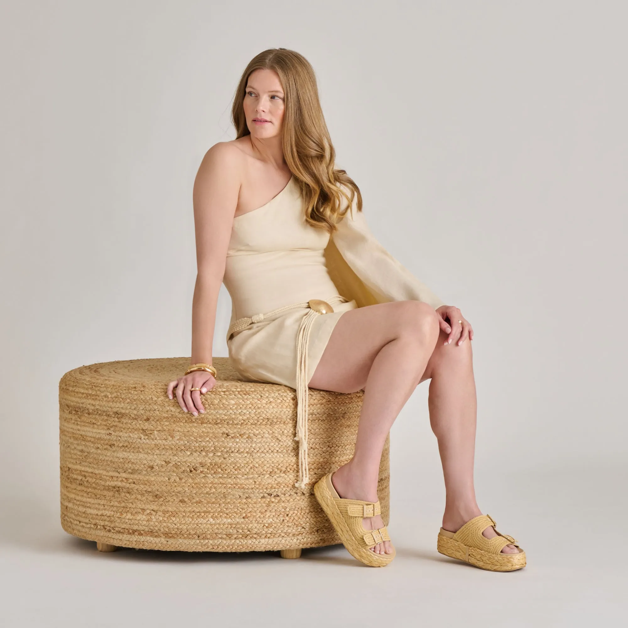 SANDALES FALYN LT NATUREL TISSÉ RAFIA
