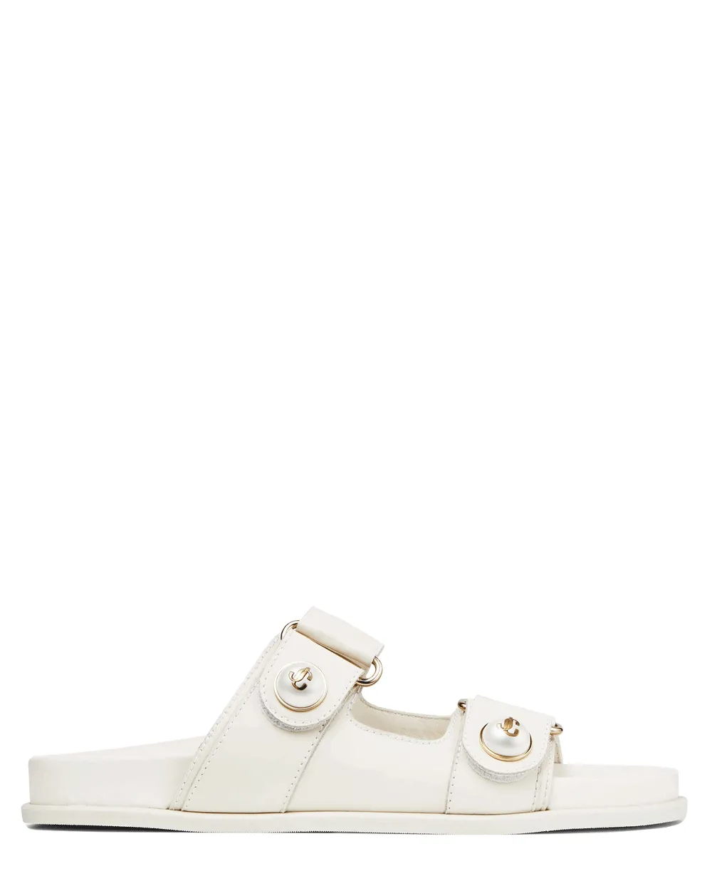 Sandale plate Fayence en couleur Latte