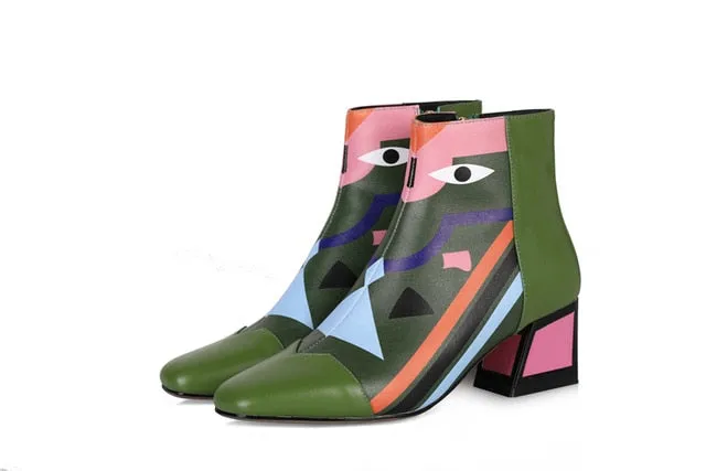 FEDONAS Marque de Mode Bottes Femmes à Cheville Bottes de Neige Chaussures à Talons Hauts Chaudes pour Femmes Escarpins pour Soirée Mariage Bottes Basiques en Cuir Véritable Chaussures Fashion Nova