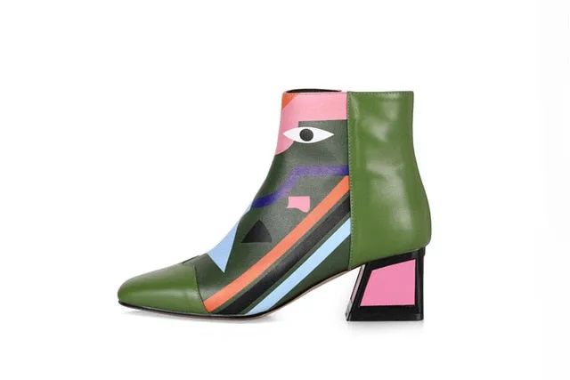 FEDONAS Marque de Mode Bottes Femmes à Cheville Bottes de Neige Chaussures à Talons Hauts Chaudes pour Femmes Escarpins pour Soirée Mariage Bottes Basiques en Cuir Véritable Chaussures Fashion Nova
