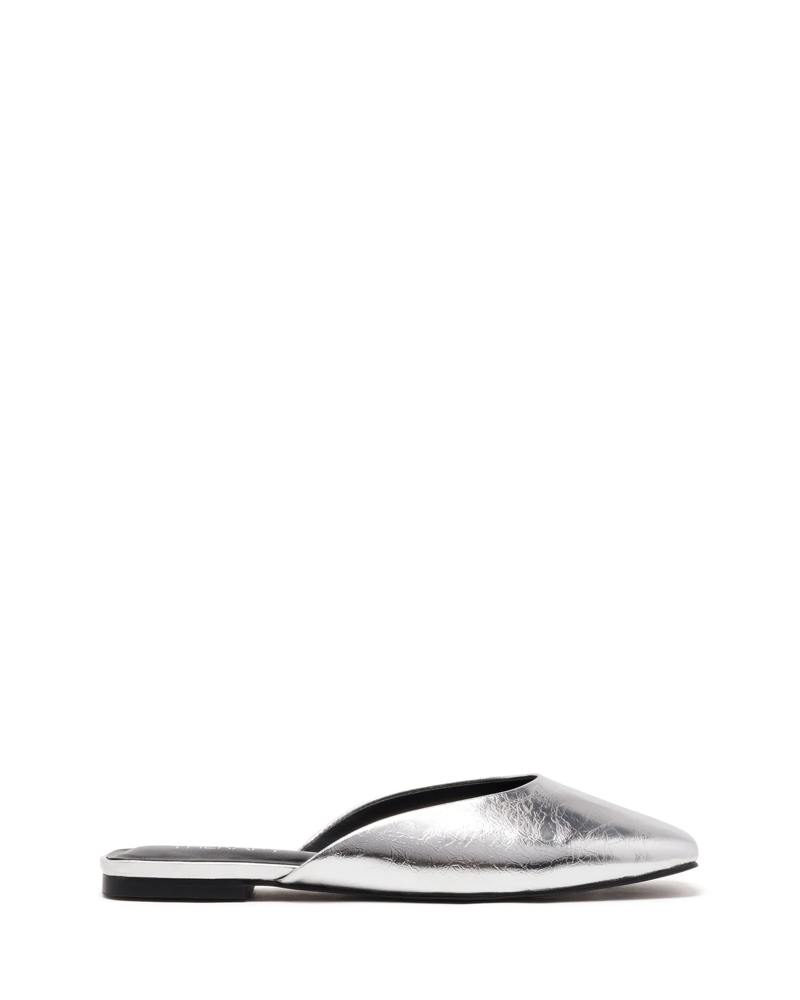 Gabbi Ballerine Argent Métallisé Froissé