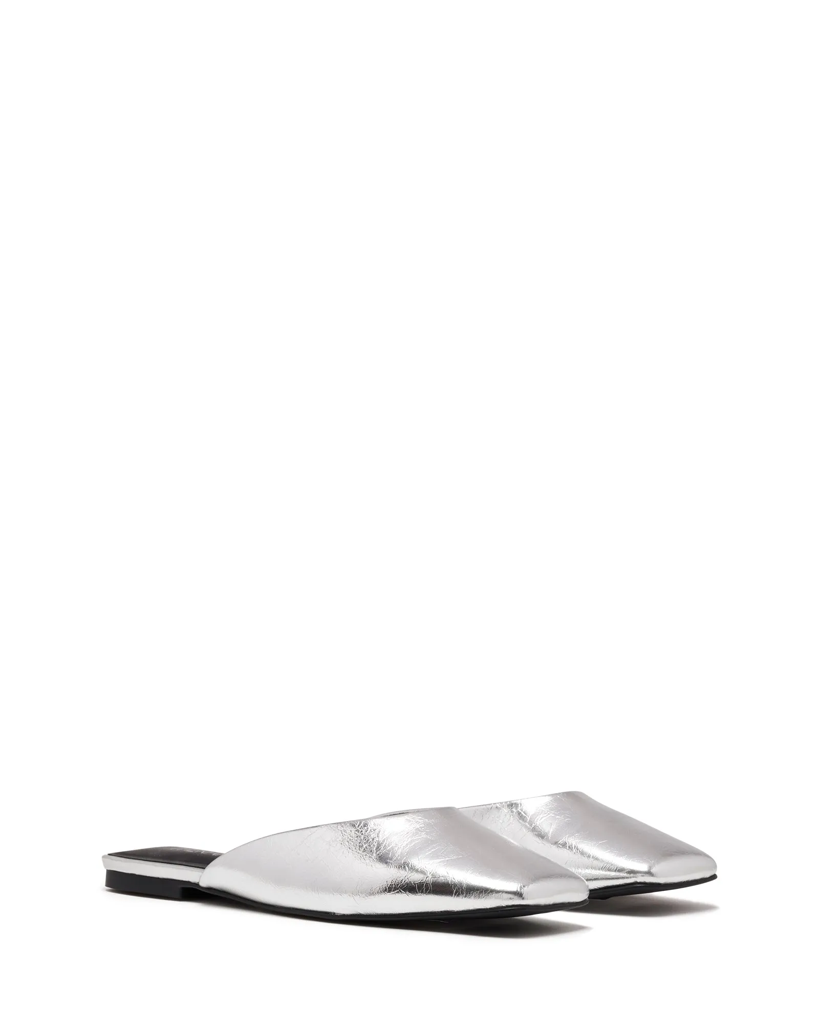 Gabbi Ballerine Argent Métallisé Froissé