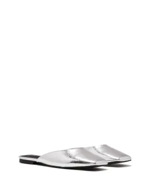 Gabbi Ballerine Argent Métallisé Froissé