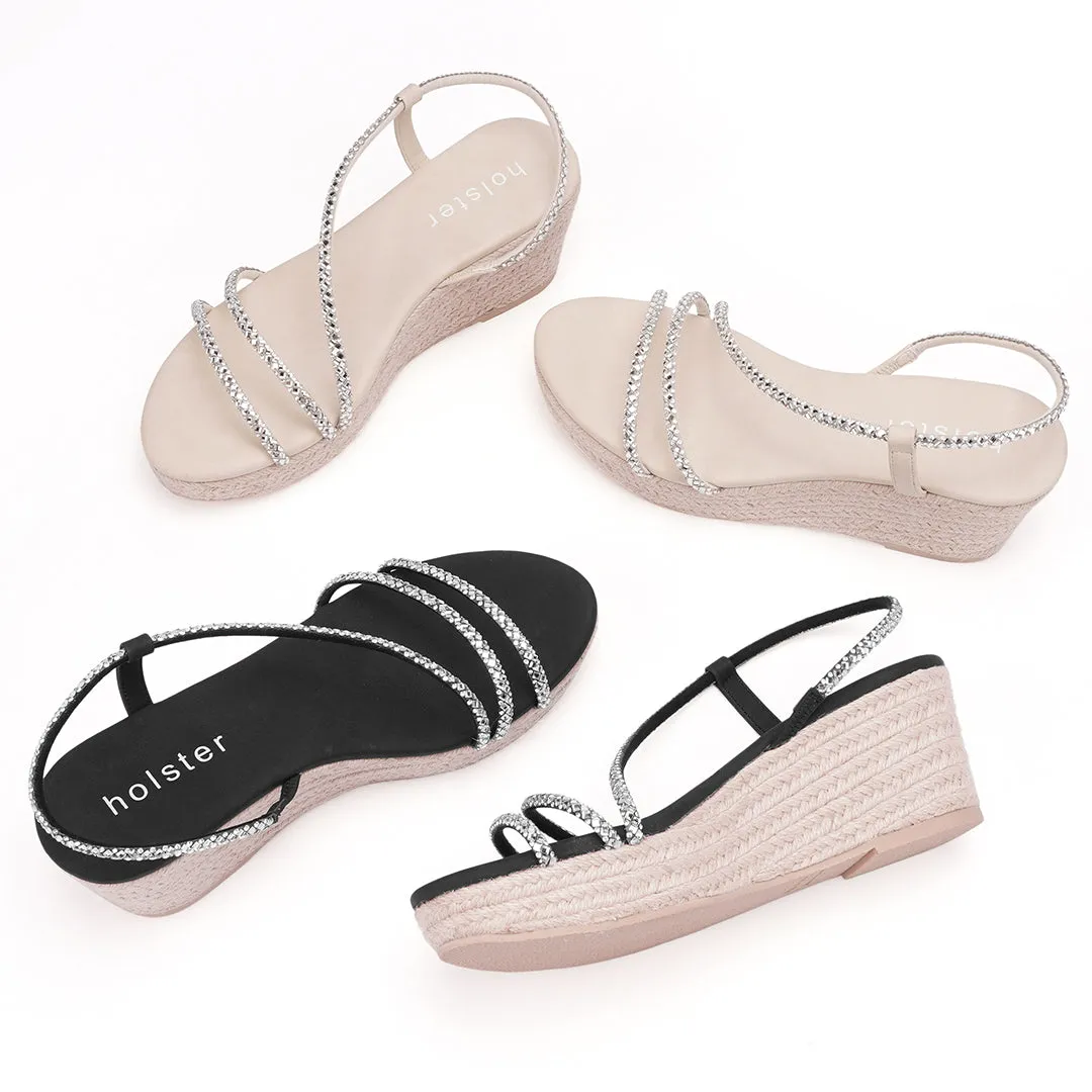 Geneva Espadrille Bundle - Noir / Beige