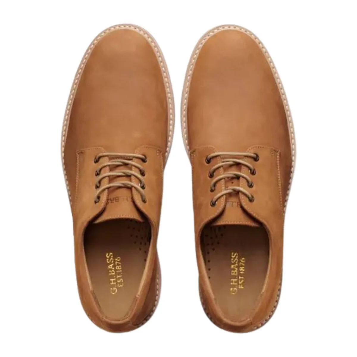 G.H. Bass Derby Pasadena pour Homme - Buc Beige