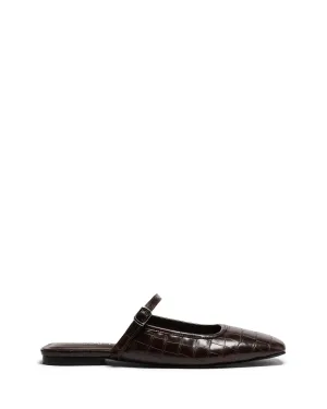 Gianna Ballerine Croco Chocolat