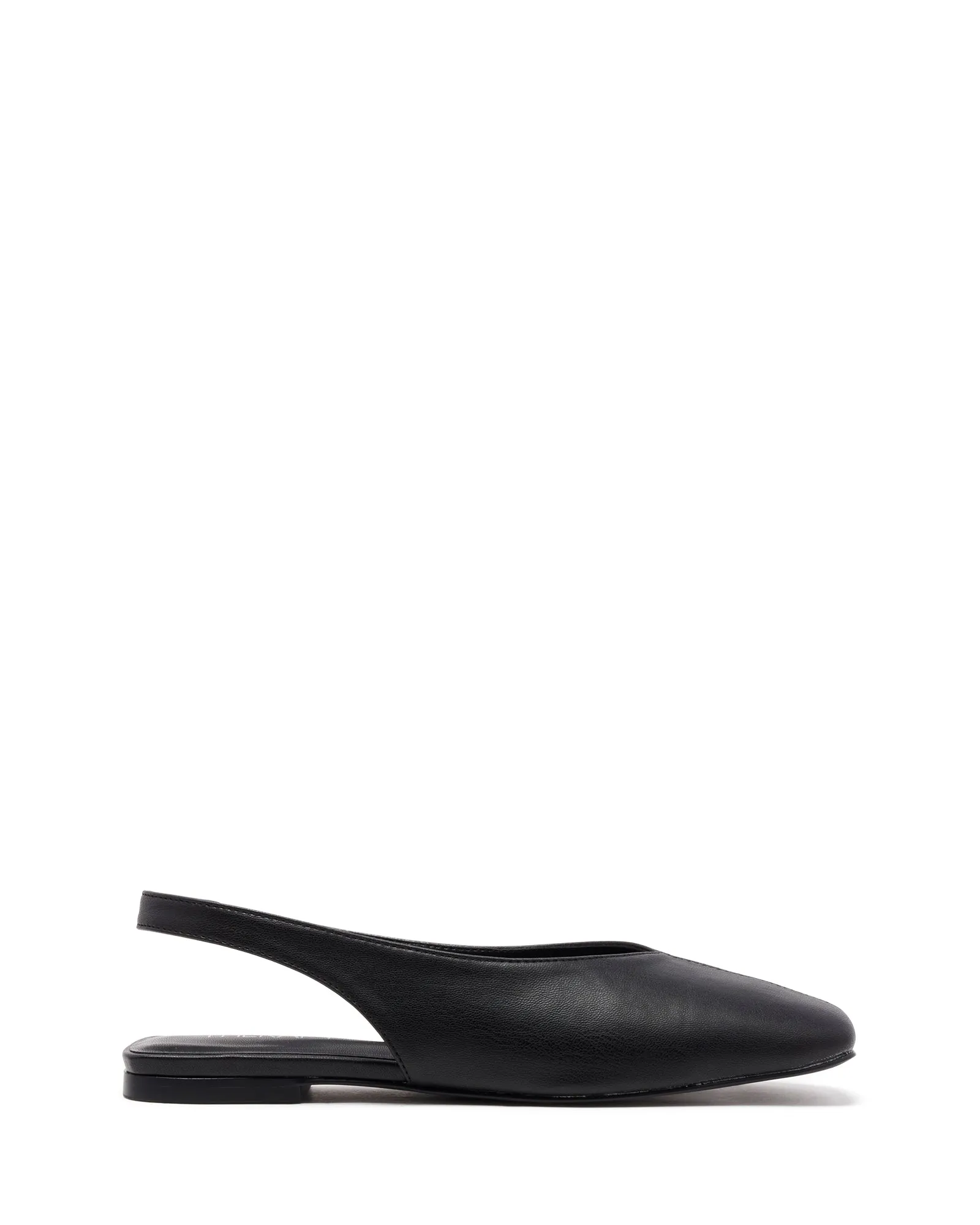 Escarpin Slingback Noir Plat