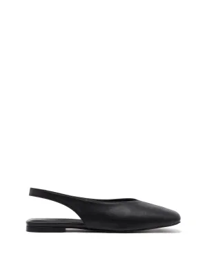 Escarpin Slingback Noir Plat