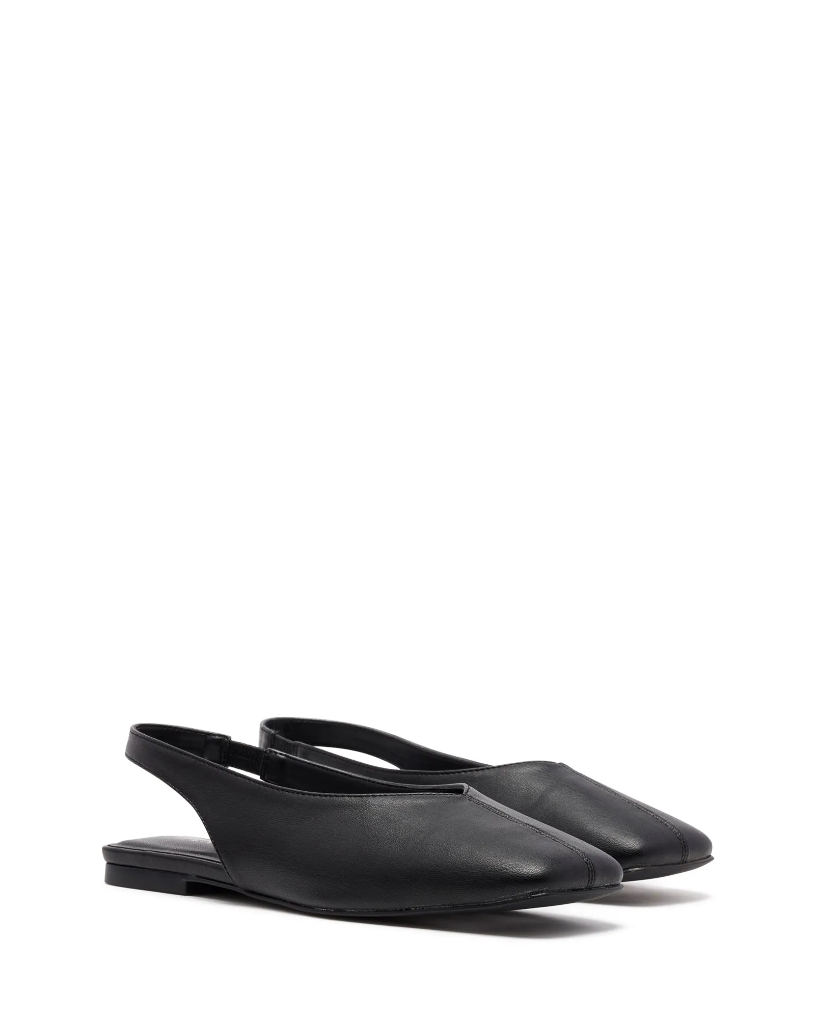 Escarpin Slingback Noir Plat