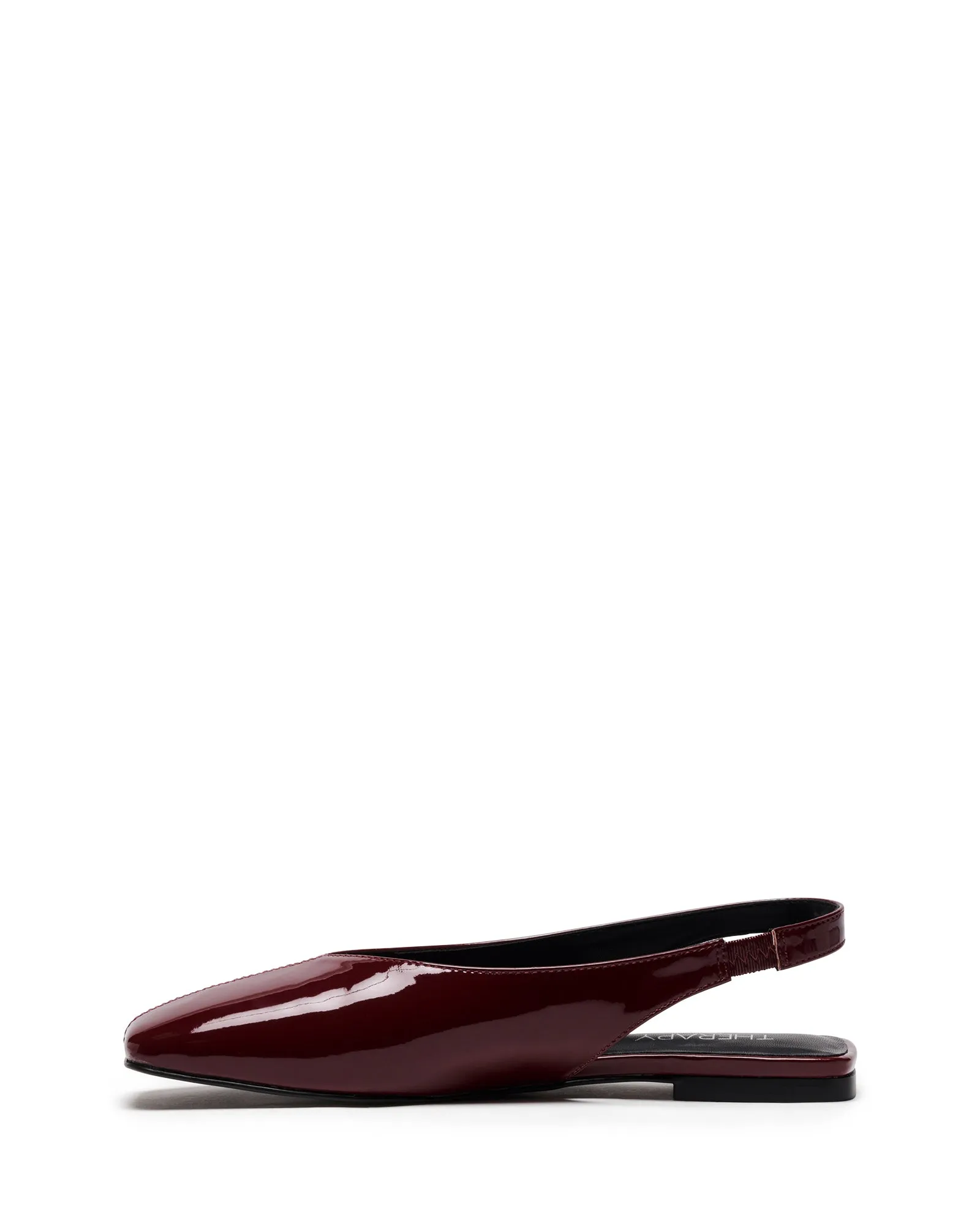 Escarpin Slingback Plat Bordeaux Vernis