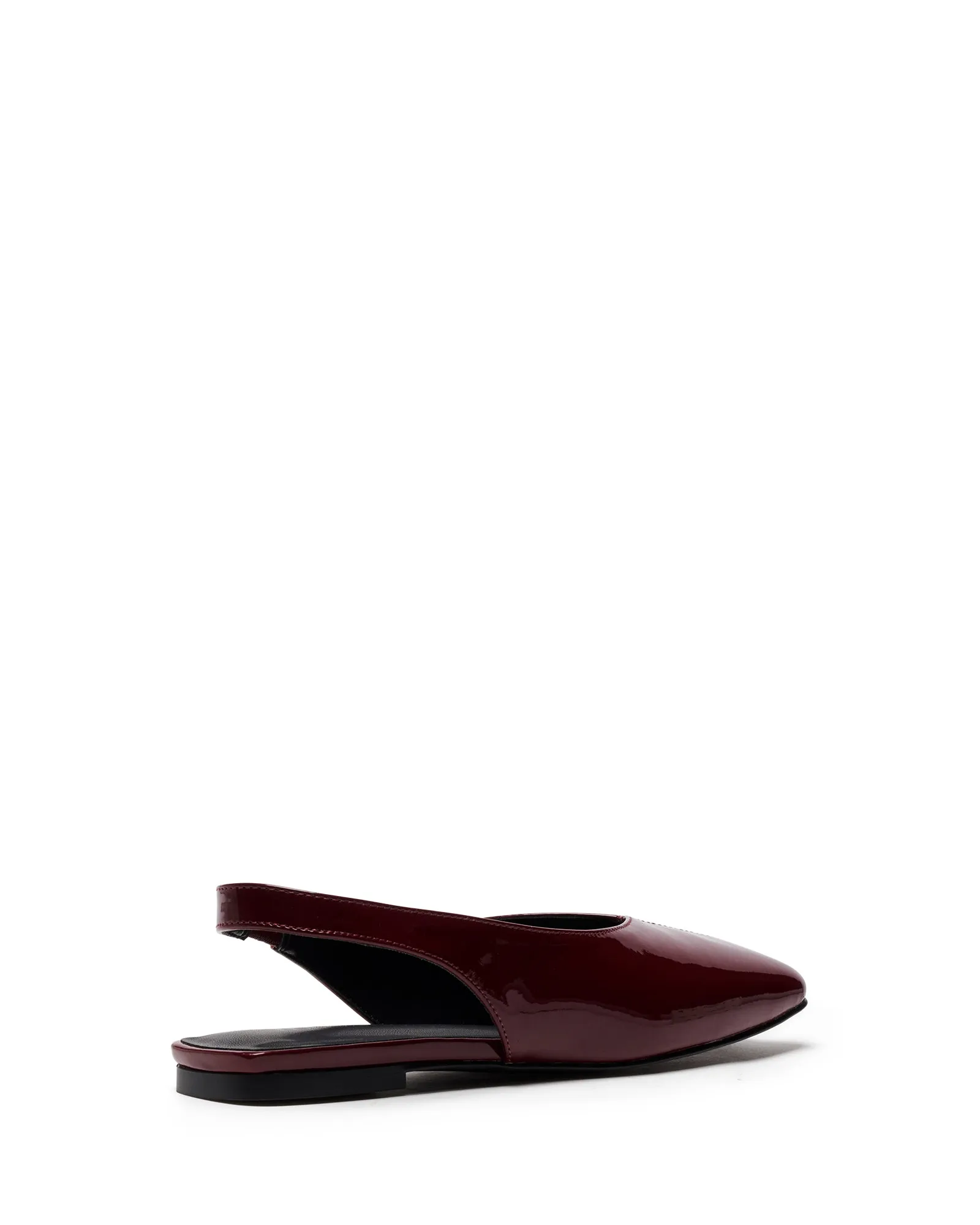 Escarpin Slingback Plat Bordeaux Vernis