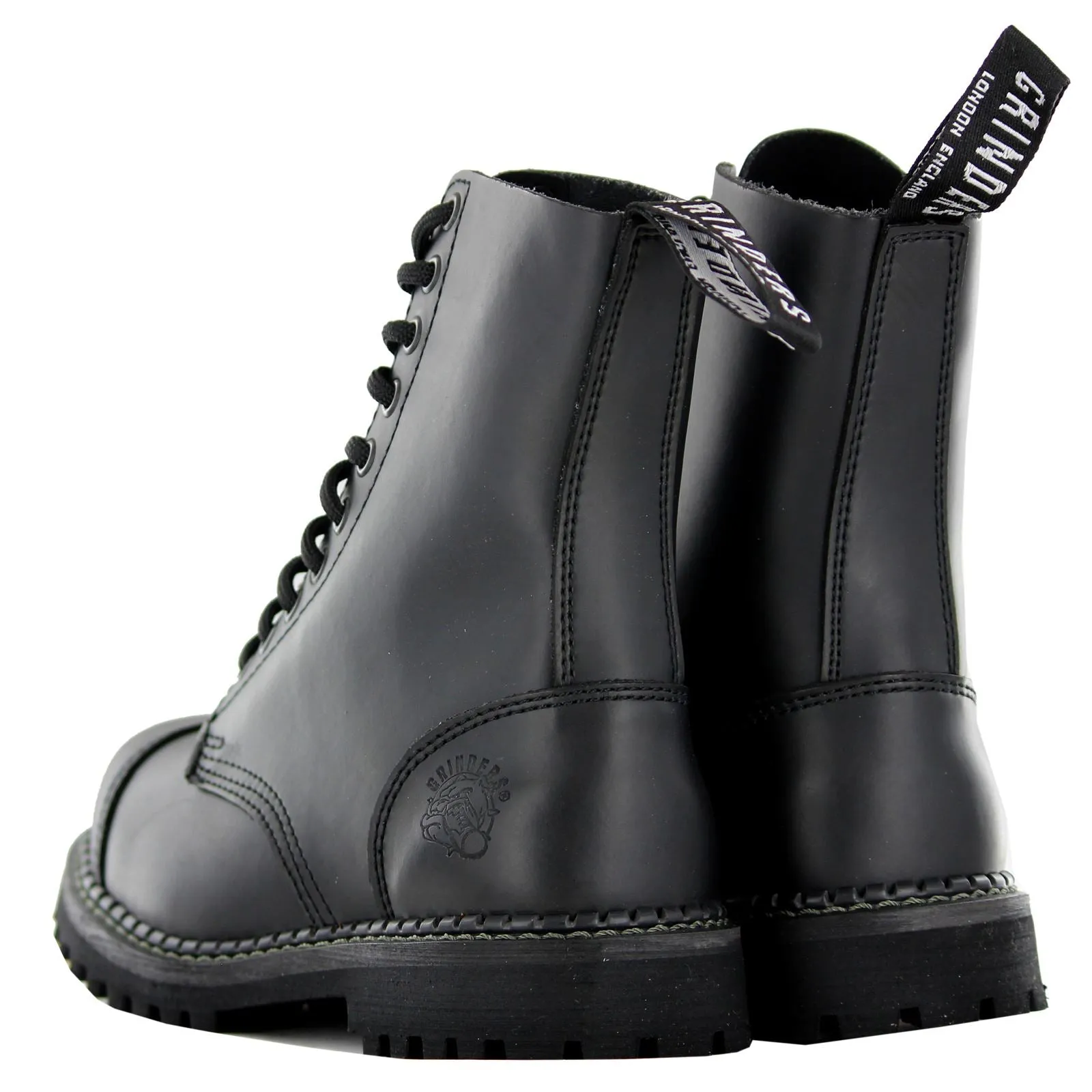 Bottes cheville unisexe à embout d'acier Grinders Stag Cs Derby Noir